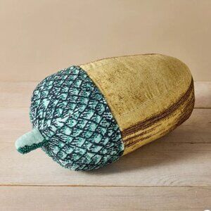 NEW Beaded Velvet Acorn Novelty Pillow John Derian for Target 15x8 Thanksgiving